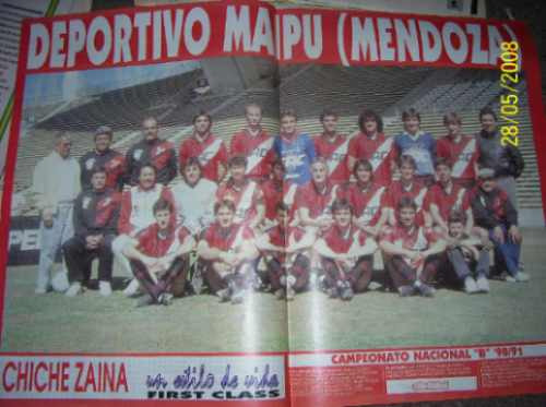 Deportivo Maipu (mza) Nacional B 90/91 Poster Solo Futbol