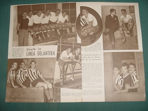 Clipping Futbol 1942 Seleccionado Porteño Rosario Copa Reyna