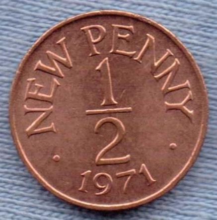 Guernsey 1/2 New Penny 1971 * Escudo *