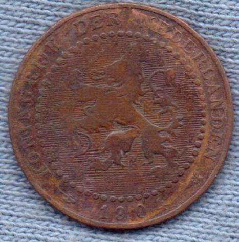 Holanda 1 Cent 1904 * Reinado De Wilhelmina I *