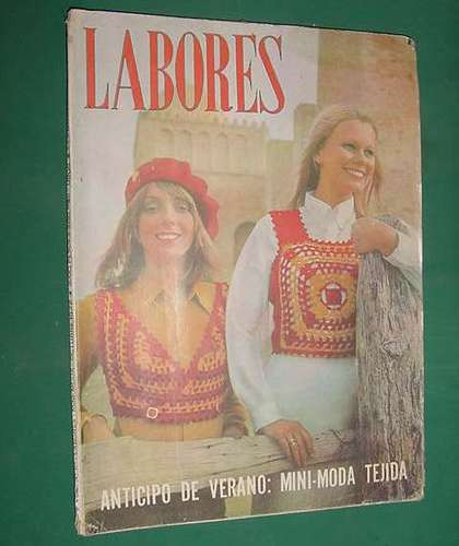 Revista Labores Oct72 Mini Moda Tejida Ropa Vintage Antigua