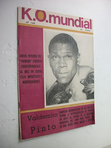 Ko Mundial 749 Valdemiro Pinto Campeon Sudamericano Gallo