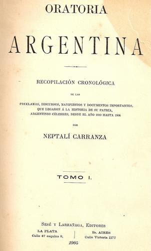 Oratoria Argentina 1810-1904