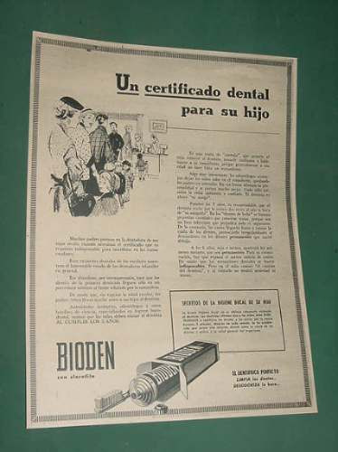 Publicidad Dentifrico Bioden Con Clorofila Desodoriza Limpia