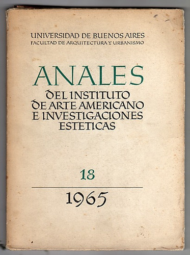 Anales Del Instituto De Arte Americano Nro 18