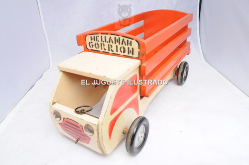 Camion De Madera Circa 1950 Antiguo Juguete Automovil