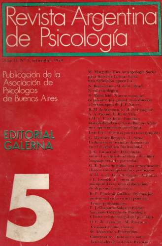 Revista Argentina De Psicologia - Galerna