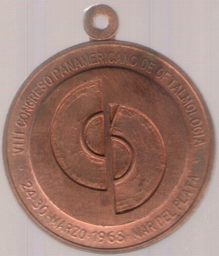 Medalla Medicina Congreso Oftalmologia Mar Del Plata S/c