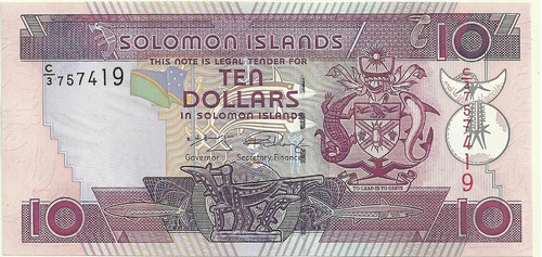 Billete Solomon 10 Dolares Año 2006 Sin Circular