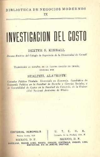 Investigacion Del Costo - Kimball - Acropolis