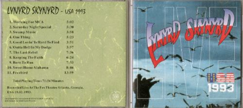 Muy Raro !! Lynyrd Skynyrd Live In Usa 1993 Cd Descatalogado