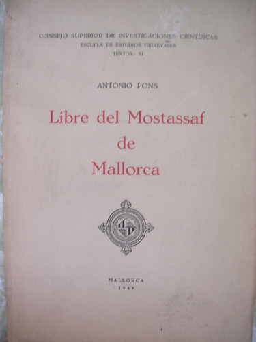 Libre Del Mostassaf De Mallorca