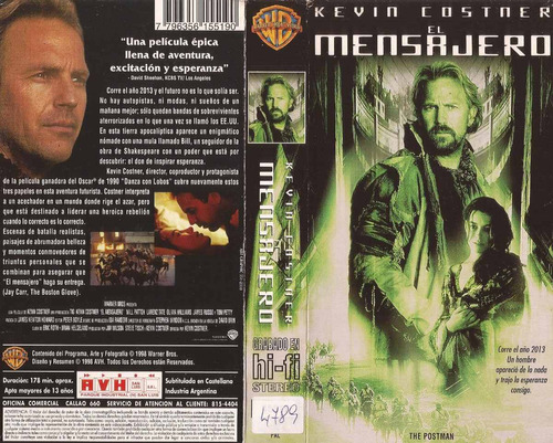 El Mensajero Vhs Kevin Costner The Postman 1997