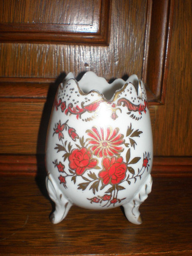 Mate De Porcelana Con Patitas Y Decoracion Floral