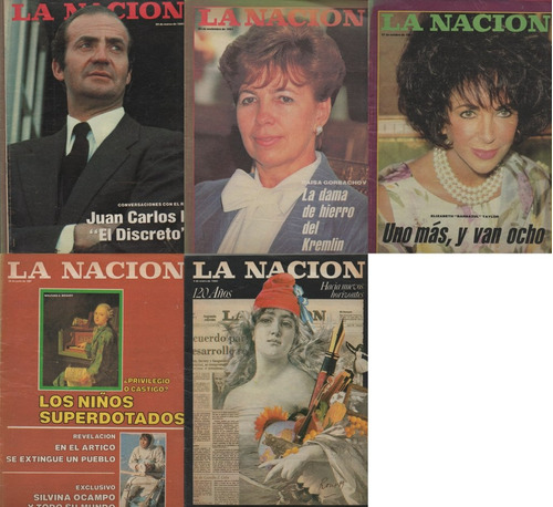 5 Revistas La Nacion Años 90´s