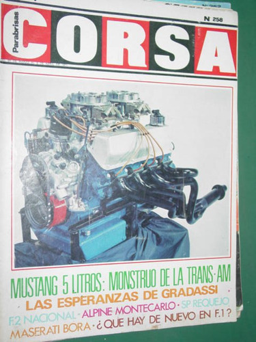 Revista Corsa 258 Maserati Bora Mustang Alpine Requejo F1