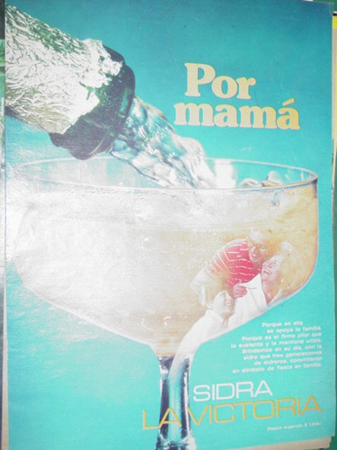 Publicidad Clipping Recorte Bebidas Sidra La Victoria Mama