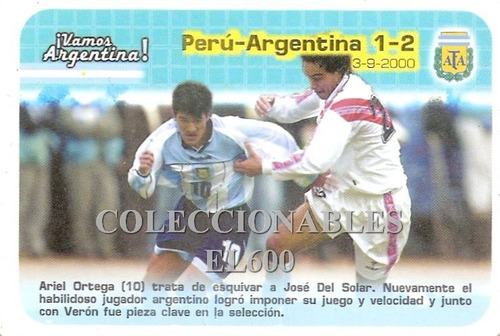 Vamos Argentina Panini Maxi Card # 34 Peru / Argentina