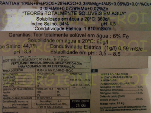 Sem Juros 800lt Nutrientes Completo Hidroponia Fertilizante