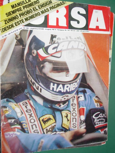 Revista Corsa 785 Mansilla Zunino Forghieri Indianapolis F1