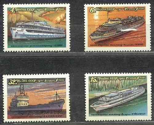 Barcos Fluviales - Rusia - Serie Mint Completa Nº 4823/26 -