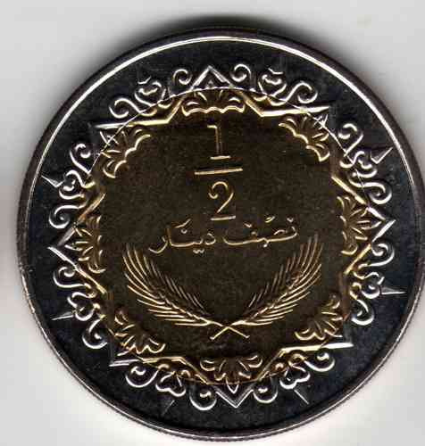 Moneda De Libia Bimetalica Hombre A Caballo Sin Circular
