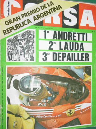 Revista Corsa 607 Formula 1 Gran Premio Republica Argentina