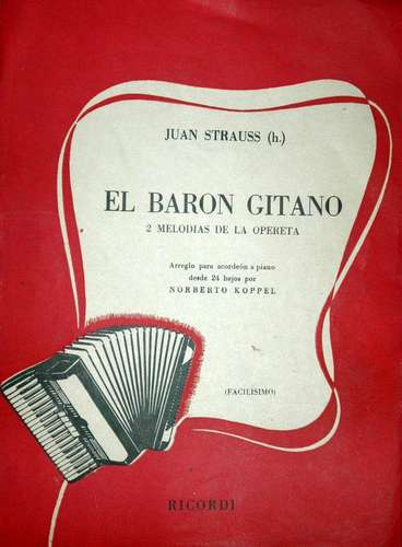 El Baron Gitano    Juan Strauss (h.)  (para Acordeon)   1962