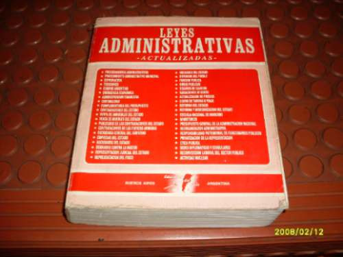 Libro Leyes Administrativas Actualizadas Julio De 1999