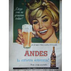 Publicidad Gráfica / Cerveza Andes Año 1963