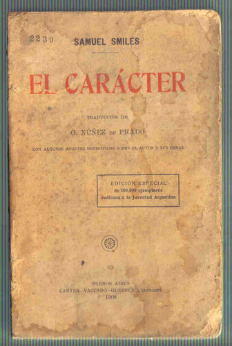 El Caracter - Samuel Smiles - Editorial Sopena.