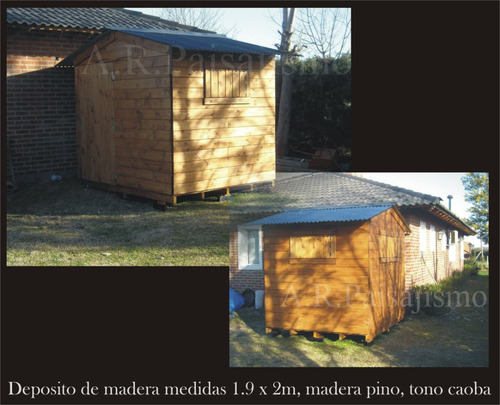 Deposito De Madera 2x1.5m Casilla Galpon Oferta Sin Piso