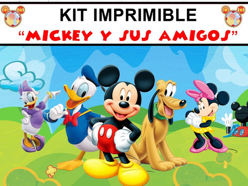 Kit Imprimible Editable Mickey Y Sus Amigos, Candybar