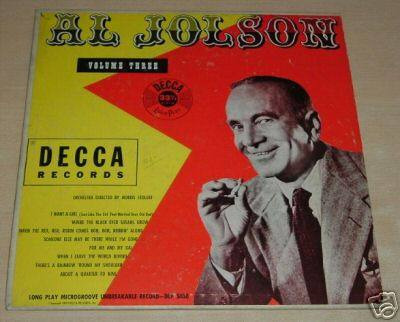 Al Jolson Vol Iii Morris Stoloff Jazz Vinilo 10' Americano