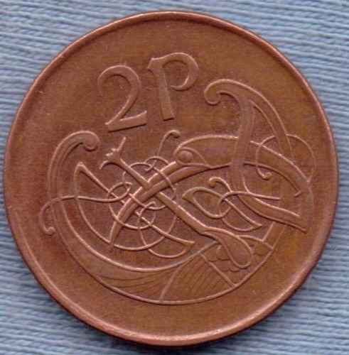 Irlanda 2 Pence 1996 * Ave * Arpa Irlandesa *