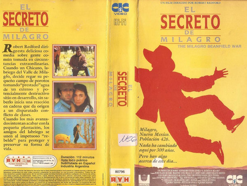 El Secreto De Milagro Vhs Sonia Braga Rubén Blades Walken