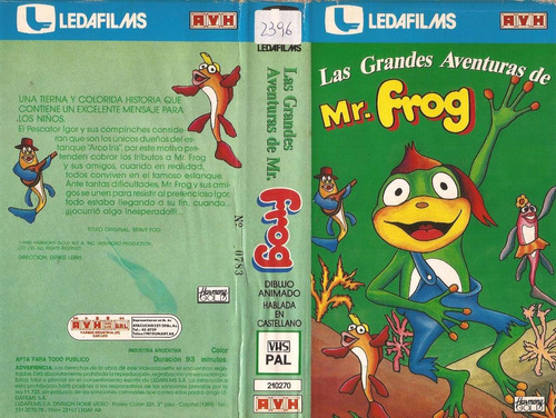 Las Grandes Aventuras De Mr. Frog Vhs Dibujos Animados