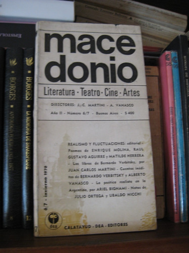 Imagen 1 de 8 de Macedonio 6/7 Literatura Teatro Cine Artes