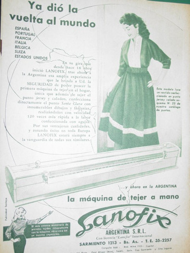 Publicidad Recorte Maquina Tejer Knitting Machine Lanofix M2