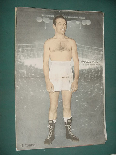 Poster Antiguo Original Boxeo Pascual Pascualito Perez