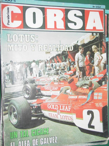 Revista Corsa 252 Citroen Mehari Lotus Alfa Galvez Ascari