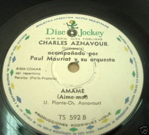 Charles Aznavour Amame / La Boheme Simple Argentino