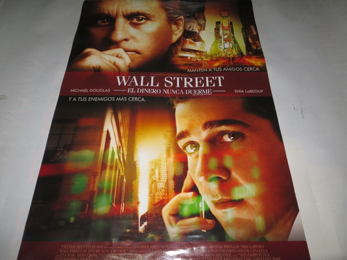 Poster Original   Wall Street:el Dinero Nunca Duerme