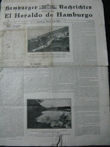 Mercurio Peruano: Periodico Heraldo De Hamburgo 1916 L92