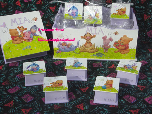 Souvenirs,cajitas,whinnie Pooh,nacimientos 1 Añito,infantil