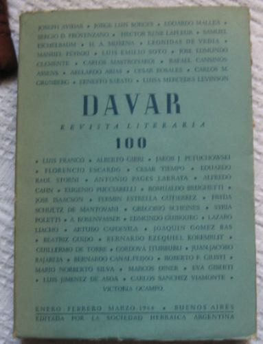 Davar Revista Literaria, Nº 100 Enero - Febrero - Marzo 1964