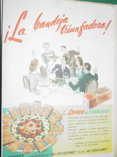 Publicidad Antigua Galletitas Expres Terrabusi Bandeja Mod1