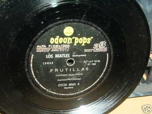 The Beatles Frutillas / Penny Lane Simple Argentino Vg