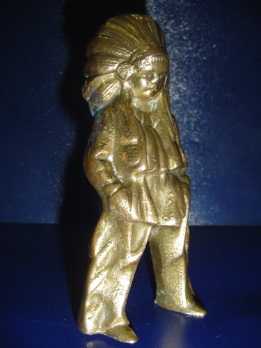 Indio Niño Estatuilla De Bronce No Ofrezco Envio Gratis