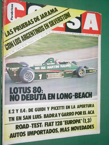 Revista Corsa 669 Road Test Fiat 128 Europa Lotus Jarama Tn